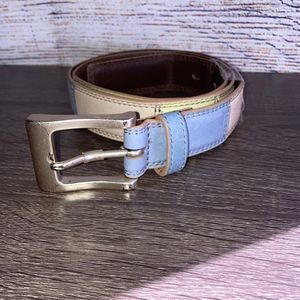Vintage Women’s 32” Vintage Color Block Fossil Leather Belt